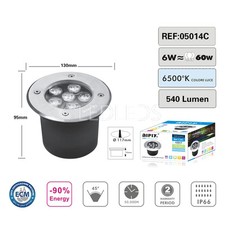 FARETTO INCASSO CALPESTABILE LED 6W IP66 DA ESTERNO LUCE FREDDA 6400K CARRABILE