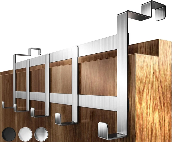 TüRgarderobe Zum EinhäNgen, Edelstahl - TüRgarderobe Innenseite Mit 5 TüRhaken Z-image