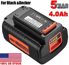 40V Lithium Battery for Black and Decker LBXR36 4.0AH 40 Volt Max LBX2040 4.0Ah