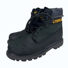 Botas de trabajo de cuero negras Caterpillar Colorado para mujer talla 6 P710652 suela