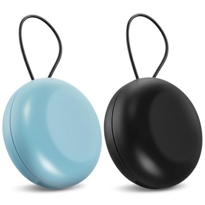 2 Pcs Earplug Case, ABS Plastic Mini Ear Plug Case with Lanyard, 1.5'' Diameter