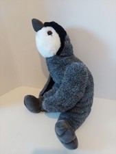 FAO Schwarz Penguin Plush Adopt A Pets 22" Laying Gray Huggable Soft 2021