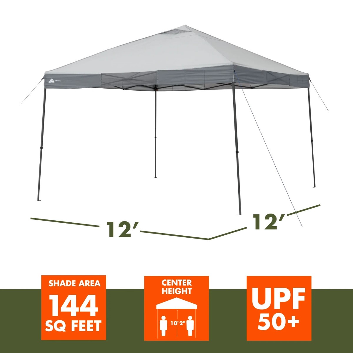 Buy Ozark Trail 12' x 12' Instant Straight Leg Canopy for Camping