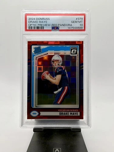 2024 PANINI DONRUSS OPTIC PREVIEWRED PANDORA #379 DRAKE MAYE ROOKIE RC PSA 10 💎