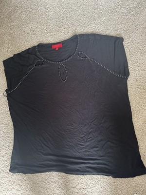 Women s Jennifer Lopez Black Top With Detailing . Size 2X