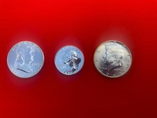 Beautiful 1963 JFK, Franklin Half Dollars 1962 Quarter Uncirculated Beautiful