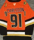 LEO CARLSSON AUTOGRAPH SIGNED ANAHEIM DUCKS NHL HOCKEY JERSEY PSA COA LARGE