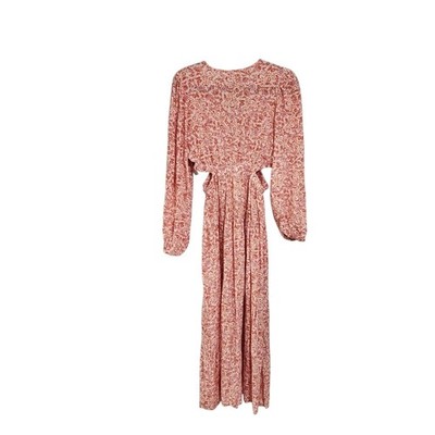 old navy pink and orange dress old navy midi floral dress!!