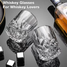 Crystal Whiskey Glasses 8 Set Buy 6 Get 2 Free 11 OZ Old Fashioned Bourbon Rocks