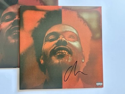 The Weeknd After Hours SIGNED Sleeve & DELUXE Clear Red Splatter