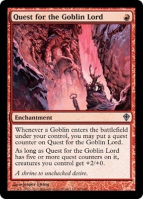 1 x Quest for the Goblin Lord - Worldwake - Moderate Play - MTG