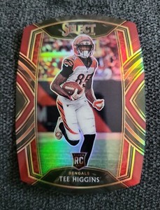 Tee Higgins Rookie 2020 Select Club Level Red Die-Cut Prizm RC #260 Bengals