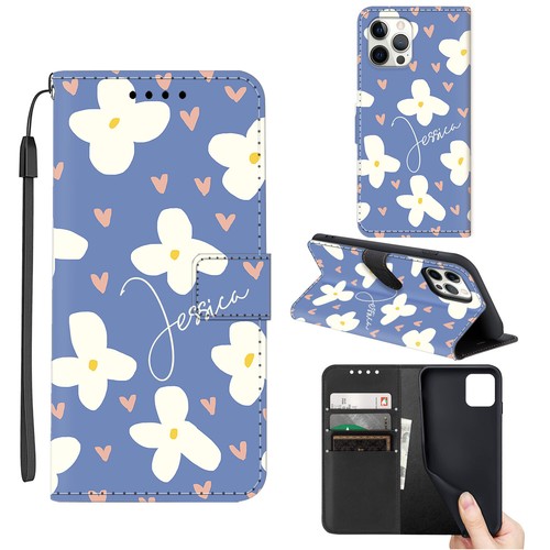 Wallet Personalisiert Flip Leder Cover Case für iPhone 16 Pro Max 15 14 13 12 11 - Bild 43 von 44