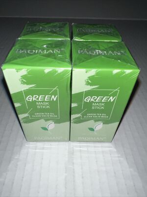 Lot Of 4 Green Tea Oil Clean Solid Face Mask Stick - Paqiman Exp 03/2028 New