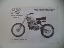 advertising Pubblicità 1978 MOTO TGM 250 CROSS C