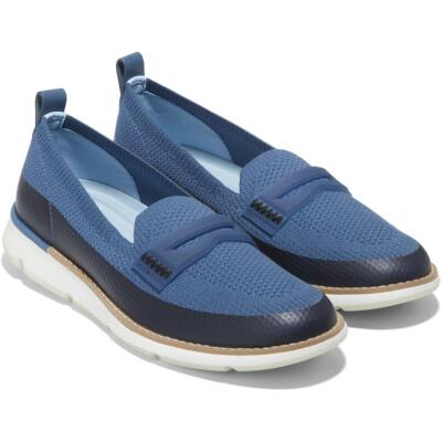 Cole Haan Womens 4ZG Stchlt Loafer Blue Loafers Shoes Medium