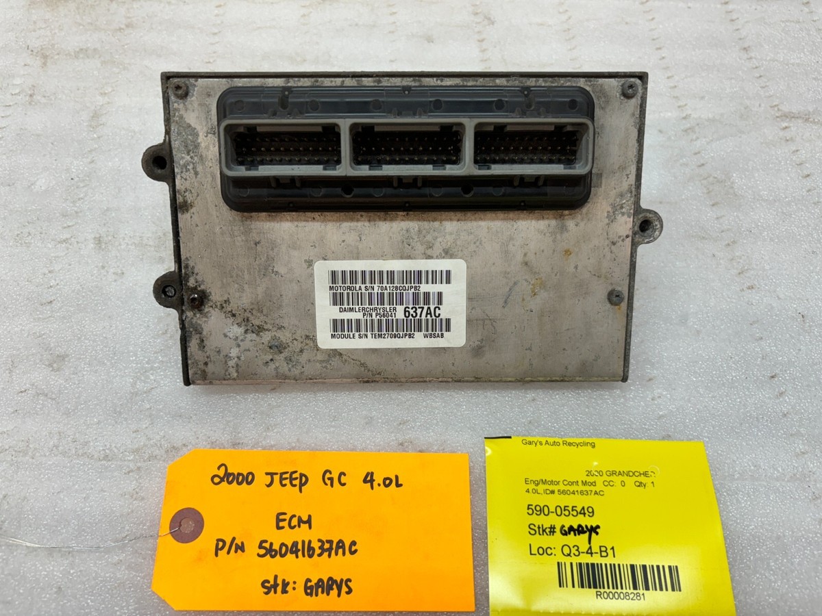 Engine Computer 2000 Jeep Grand Cherokee 56041637ac 4.0l ECM for