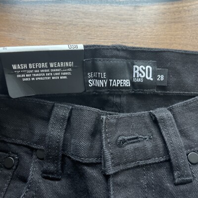 RSQ Jeans Seattle Skinny Tapered Women's Black Studded Sz 28 | eBay