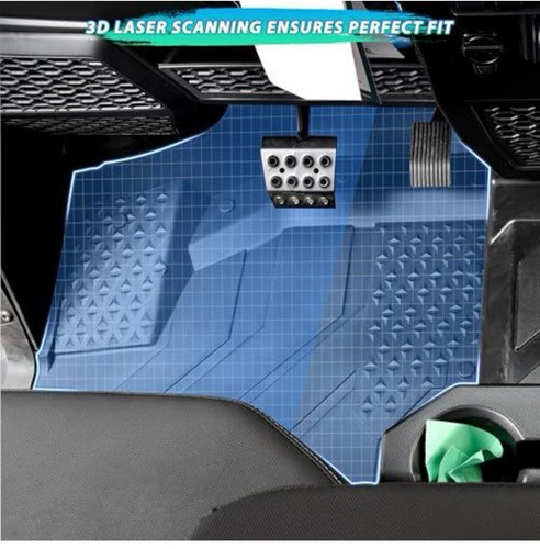 POKIAUTO TPE Floor Mats for 2024-2025 Polaris Ranger XD 1500 (4PCS) - Bild 3 von 3