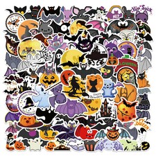 100 Pcs Halloween Stickers Scary Spooky Trick R Treat Sticker Kids Boys Girls