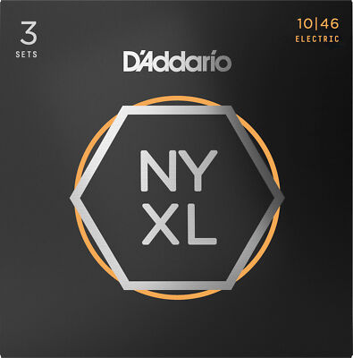 3x Set D'Addario NYXL1046 Saiten E-Gitarre Nickel Plated Steel unbeschichtet