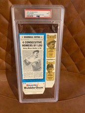 1969-70 Bazooka No 5 Lou Gehrig Complete Box No Tab PSA 9