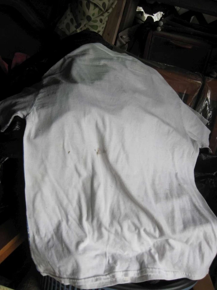 Camiseta Gildan M Manga Corta Estampado Bandana Bandera EE. UU. Camiseta Mezcla Algodón Morris Foto 4 de 4