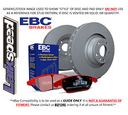 EBC Frt Disc & Redstuff for Mercedes C-(W205) C250 TD AMG Line 4Matic 2014>