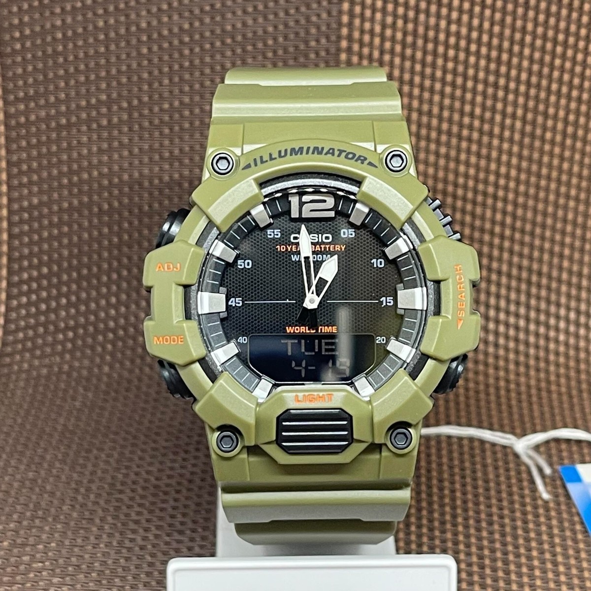 Casio HDC-700-3A2 Military Green Resin Telememo World Time LED