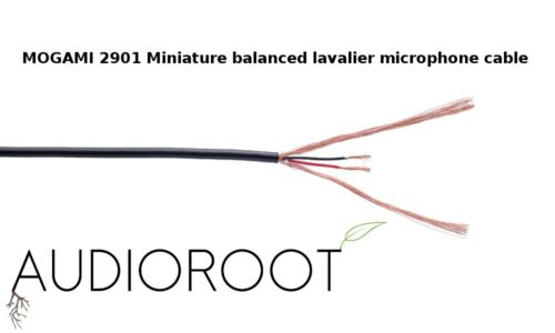 Bulk 10 foot of MOGAMI 2901 Miniature balanced lavalier microphone cable