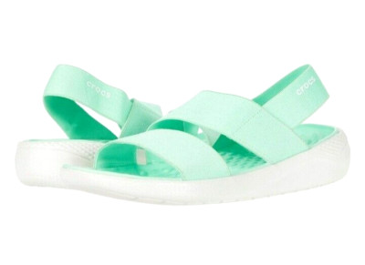 Crocs Women's Literide Stretch Sandals Neo Mint Almost White