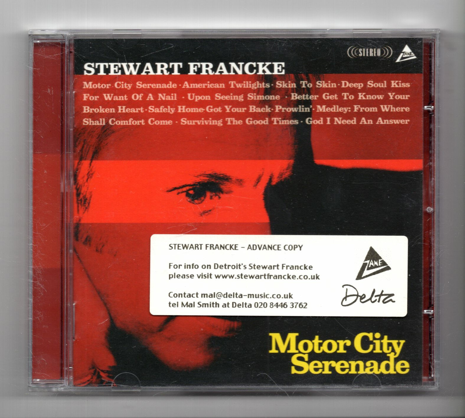 (JP515) Stewart Francke, Motor City Serenade - 2005 CD