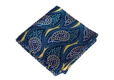 Lord R Colton Masterworks Pocket Square - Santiago Sapphire Silk 75 Retail New