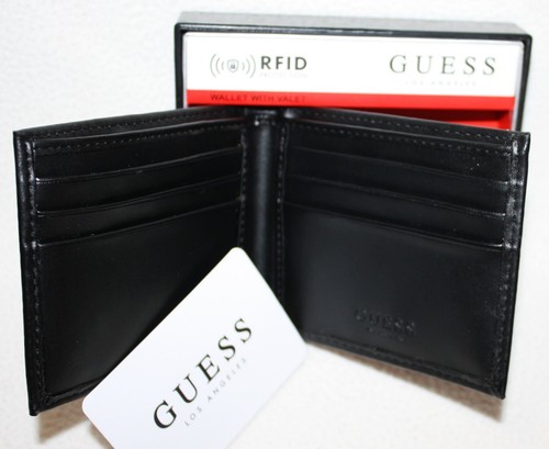 Cartera Hombre GUESS Cuero Negra $48.00 Nueva en la caja - Imagen 10 de 16