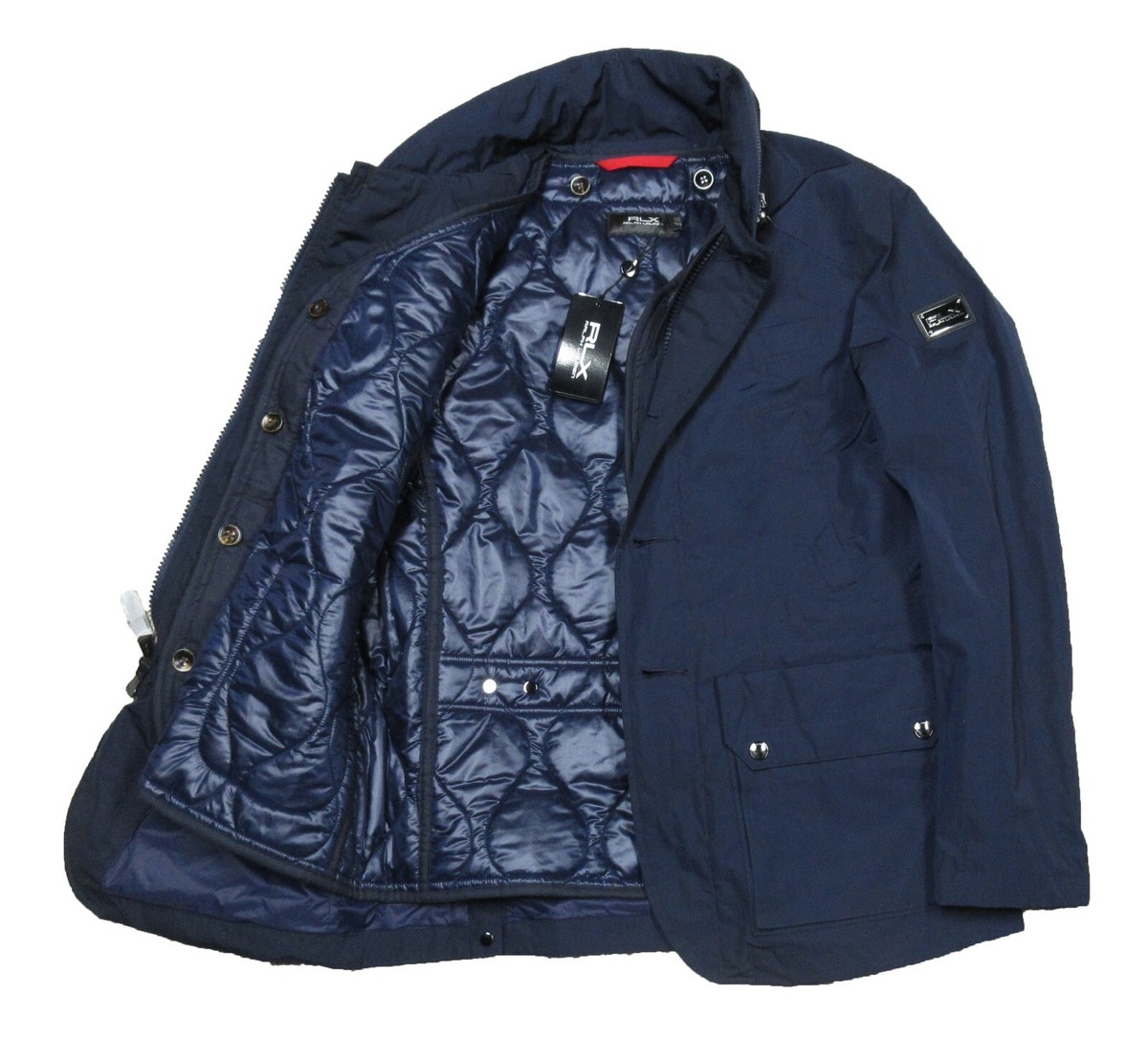 RLX Ralph Lauren Men's Navy 3-In-1 Water-Resistant Stow Away RLX Ralph Lauren Men's Navy 3-In-1 Water-Resistant Stow Away
