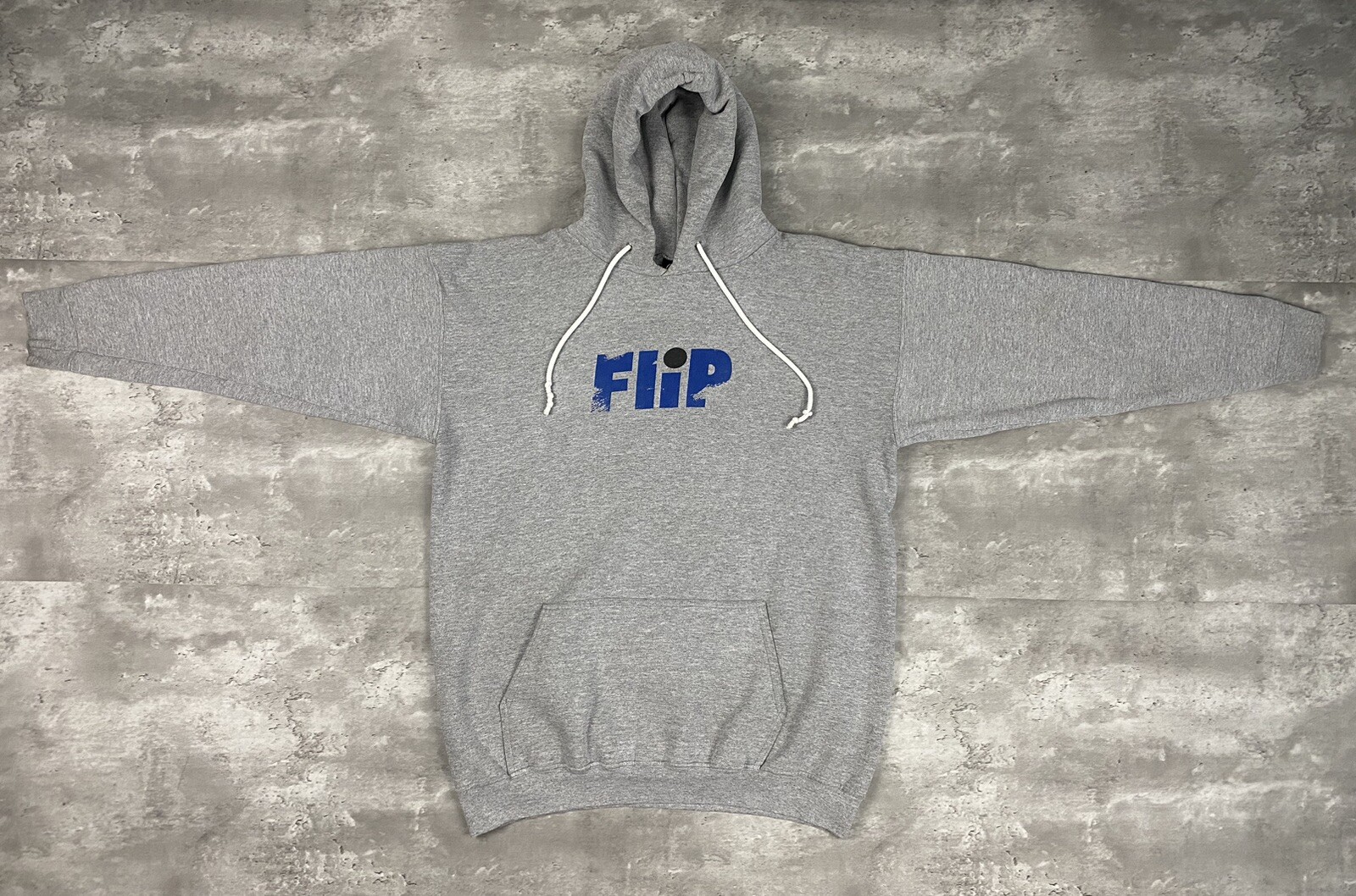 S Hoodie Sweatshirt Pullover Y2k 2000s Skate Gray S Small