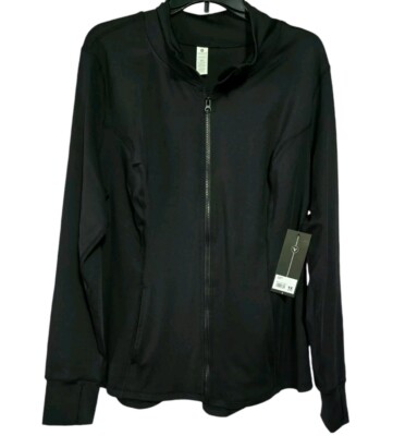 Velocity Black Active Jacket With Thumb Holes Womens Size 1X NWT Retails $78