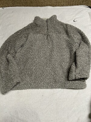 Thread + Supply Jacket Gray Long Sleeve 1/4 Zip Fleece Women s Size Small