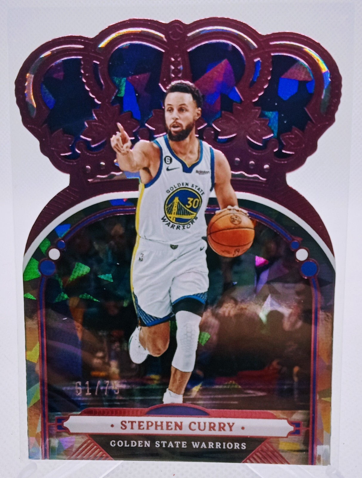 2022-23 Panini Crown /75 Royale Pink Crystal Stephen Curry #45