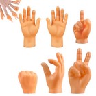 Mini Hands for Fingers Pack of 6 Finger Toys Small Hands for Cats, Children
