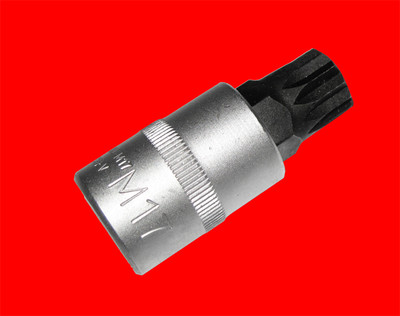 M17 x L-55mm Vielzahn 12-Kant Stecknuss / Spline Steckschlüssel für 1/2'' Ratsche
