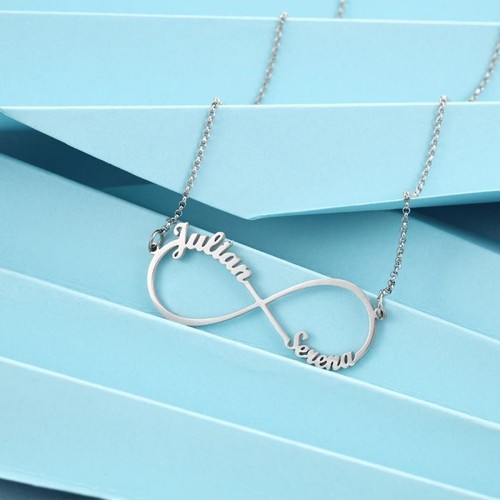 Collar Infinito Personalizado 2 Nombres - Collar Personalizado para Parejas - Personal - Imagen 2 de 7