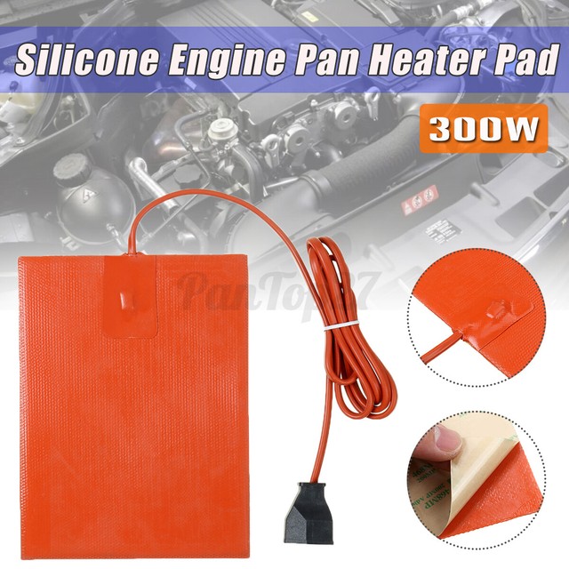 300w 20x15cm Car Engine Oil Pan Sump Tank Heater 220 240v Silicone