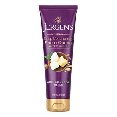 Jergens Shea + Cocoa Butter Body Lotion for Dry Skin, w/ Vitamins E & B3, 8.5 oz