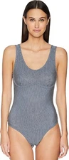 Else 187349 Womens Amalfi Underwire Cup Bodysuit Heather Grey/Navy Size X-Small