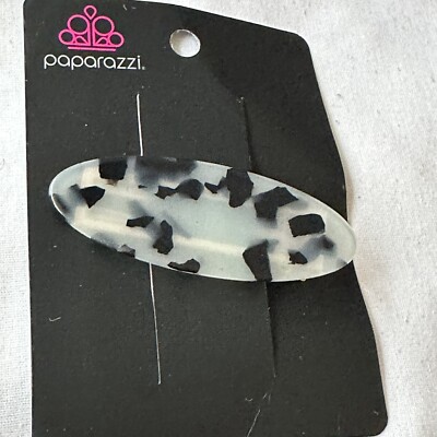 Paparazzi Hype Girl White Hair Clip Brand New