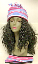 WINTER COLLECTION SET,  HAT AND EAR WARMER STRIPE COLORS, WARM~ NWT,POLYESTER