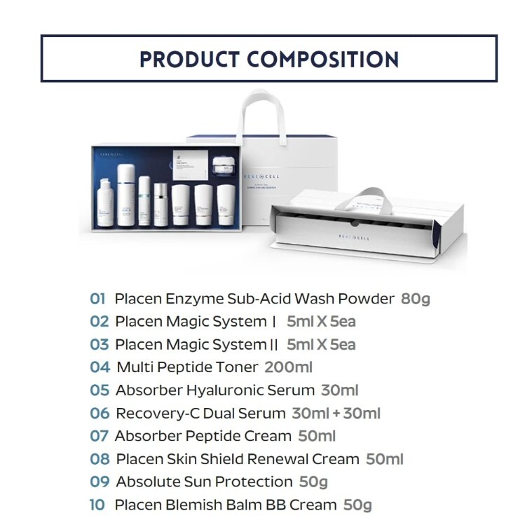 RENECELL Ultimate Skin Care Collection 10-items Set Moisturizing