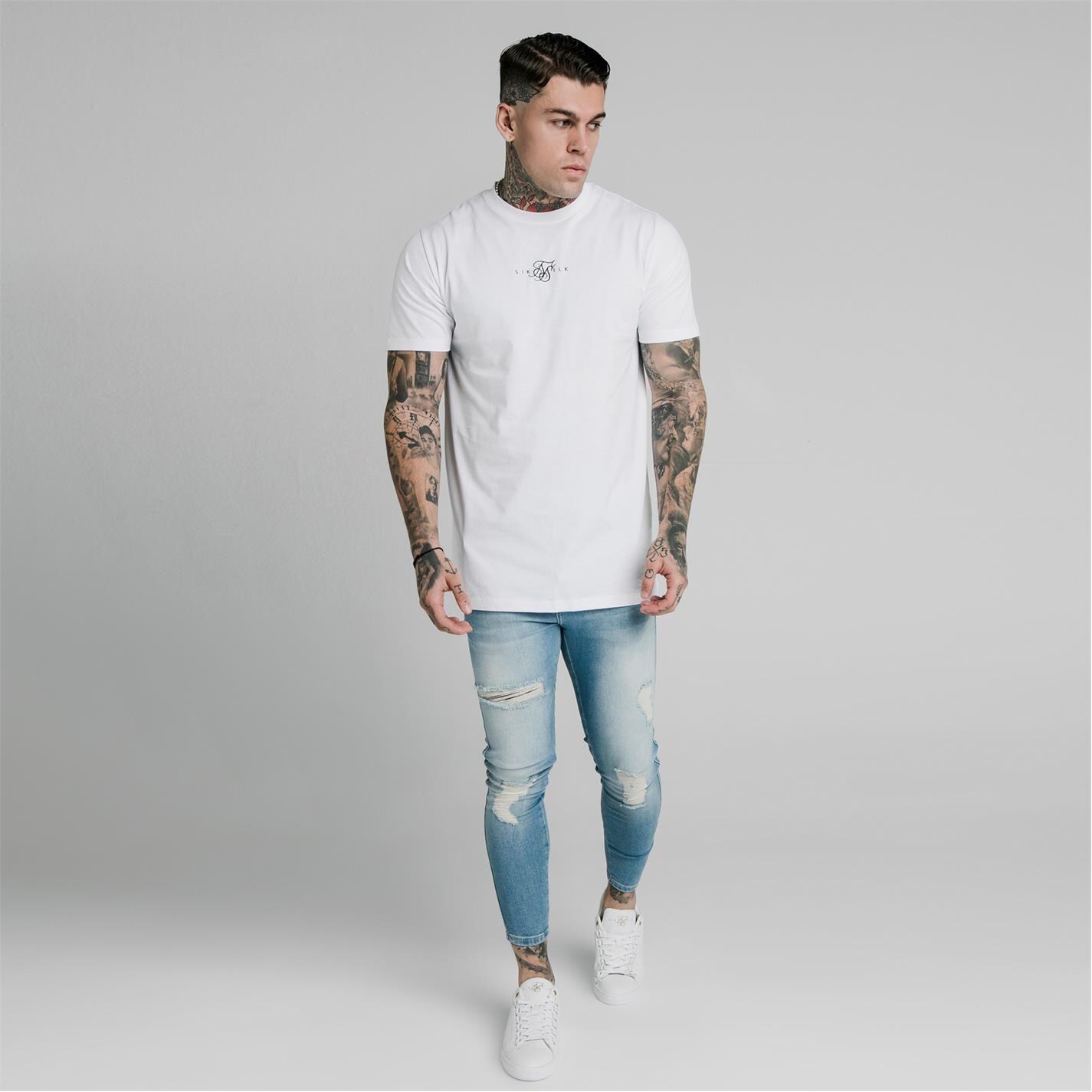 Мужские обтягивающие брюки Siksilk Jn Узкие джинсовые брюки-клешни