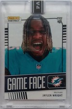 Jaylen Wright DOLPHINS 2024 PANINI INSTANT GAME FACE BLACK One of One 1/1 GF-12